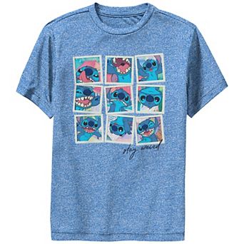 Disney's Lilo & Stitch Boys 6-20 Stay Weird Stitch Photo Grid Performance Tee