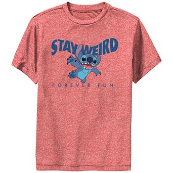 Disney's Lilo & Stitch Boys 6-20 Stay Weird Stitch Forever Fun Performance Tee