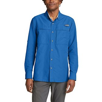Men's Eddie Bauer Ripstop Guide Long Sleeve Button-Down Shirt