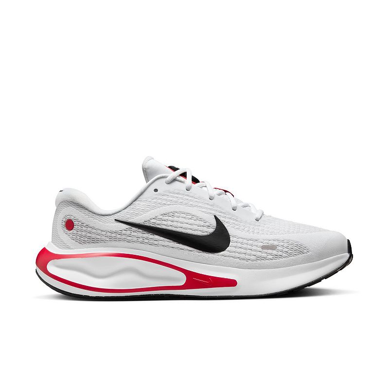 Nike Journey Run Men's Road Running Shoes, Size: 10.5, White Black Red