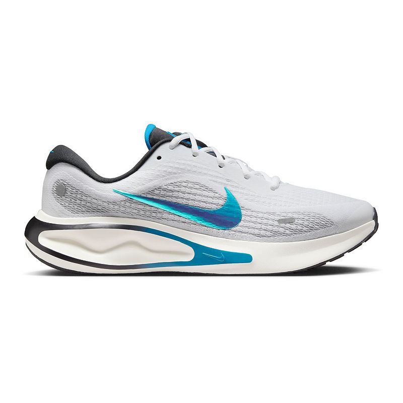 Nike Journey Run Men's Road Running Shoes, Size: 9, White Blue Black
