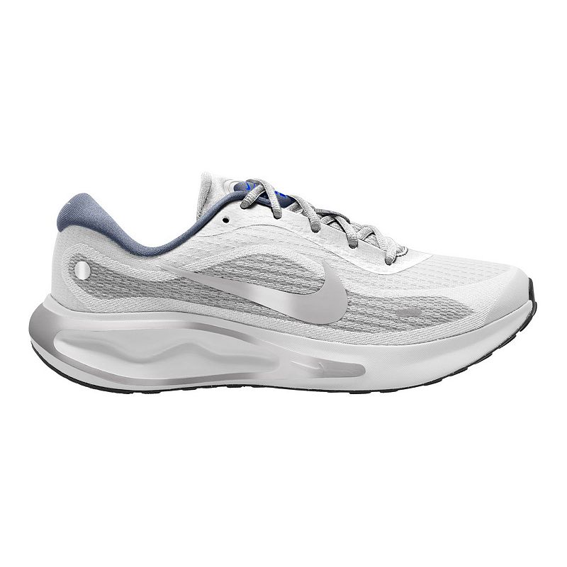 Nike Journey Run Men's Road Running Shoes, Size: 7.5, White Grey Silver