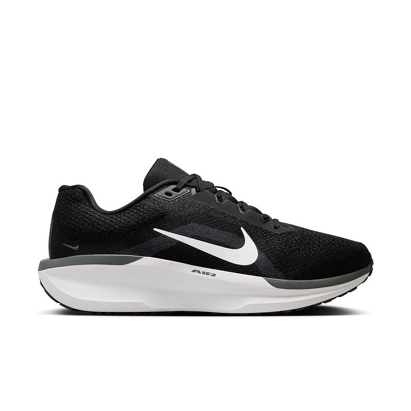 Nike Winflo 11 Men's Road Running Shoes, Size: 9 4E, Black White Gray