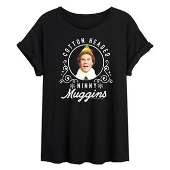 Juniors' Elf Cotton Headed Ninny Muggins Graphic Tee