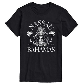 Big & Tall Nassau Bahamas Crest Graphic Tee.