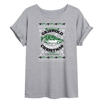 Juniors' Christmas Vacation Griswold Sweater Graphic Tee