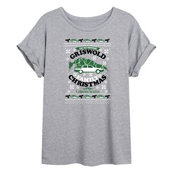 Juniors' Christmas Vacation Griswold Sweater Graphic Tee