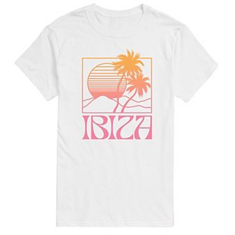 Big & Tall Ibiza Sun Palms Graphic Tee.