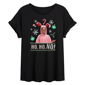 Juniors' A Christmas Story Ho Ho No Graphic Tee