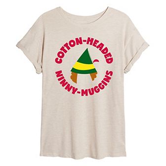 Juniors' Elf Cotton Headed Ninny Muggins Graphic Tee