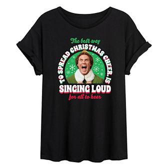 Juniors' Elf Spread Christmas Cheer Graphic Tee