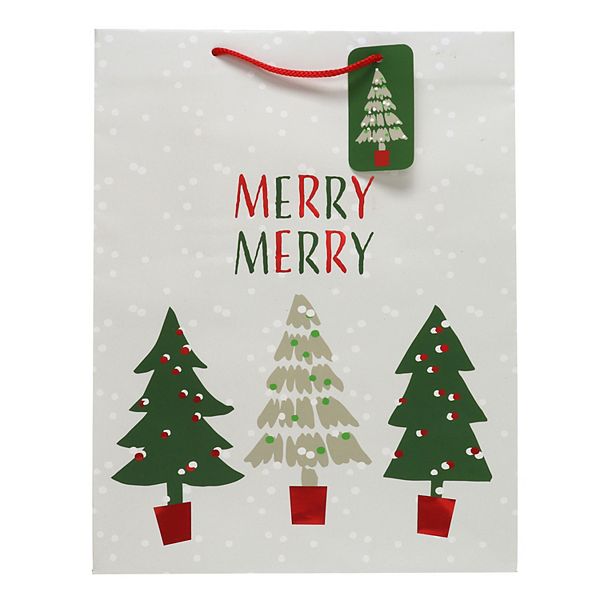 Christmas Three Trees Large Gift Bag