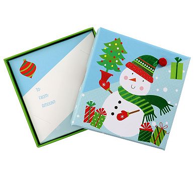 Snowman Square Christmas Gift Card Holder