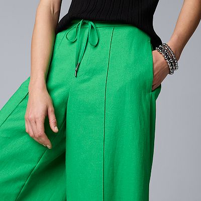 Women's Simply Vera Vera Wang Linen Blend Wide Leg Pants