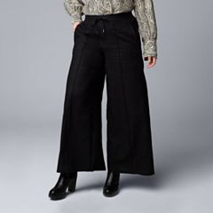 Women's Simply Vera Vera Wang Mid Rise Pintuck Ponte Skinny Pants, Size:  Large, Black - Yahoo Shopping