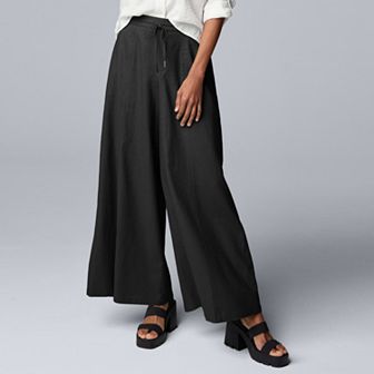 Women's Simply Vera Vera Wang Linen Blend Wide Leg Pants