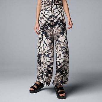 Women's Simply Vera Vera Wang Linen Blend Wide Leg Pants