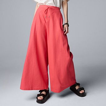 Women's Simply Vera Vera Wang Linen Blend Wide Leg Pants