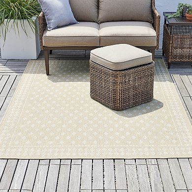 Sonoma Goods For Life® Diamond Border Indoor/Outdoor Accent + Area Rugs