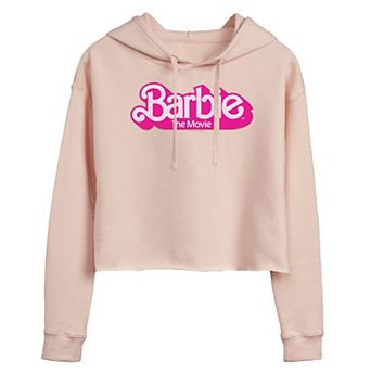 Juniors' Barbie The Movie Cropped Hoodie Graphic Tee
