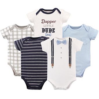 Baby Boy Cotton Bodysuits 5 pk