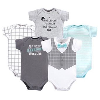 Baby Boy Cotton Bodysuits 5 pk
