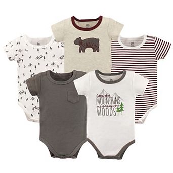 Baby Boy Cotton Bodysuits 5 pk
