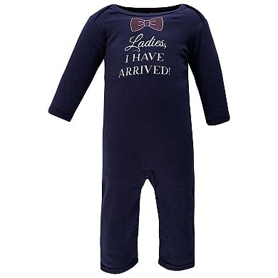 Hudson Baby Infant Boy Cotton Coveralls, Train, 0-3 Months