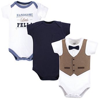 Baby Boy Cotton Bodysuits 3 pk