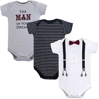 Baby Boy Cotton Bodysuits 3 pk
