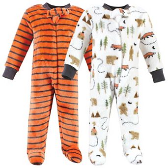 Hudson Baby Infant Boy Plush Sleep and Play, Camping, 0-3 Months