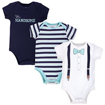 Baby Boy Cotton Bodysuits 3 pk