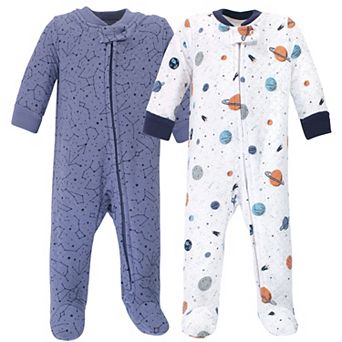 Infant Boy Premium Quilted Zipper Sleep and Play 2 pk