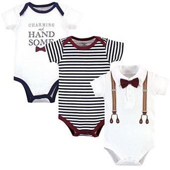 Baby Boy Cotton Bodysuits 3 pk