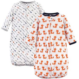Infant Boy Cotton Long-Sleeve Wearable Sleeping Bag, Sack, Blanket, Foxes, 3-9 Months