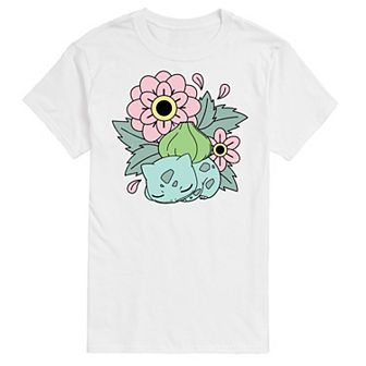 Big & Tall Pokémon Bulba Flowers Graphic Tee
