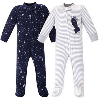 Baby Boy Fleece Zipper Sleep and Play 2 pk