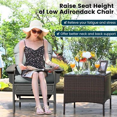 Hivvago Patio Adirondack Chair Cushion With Fixing Straps And Seat Pad