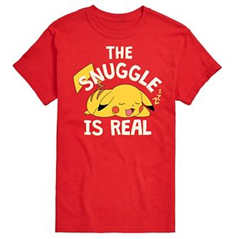 Big & Tall Pokémon The Snuggle Pikachu Graphic Tee