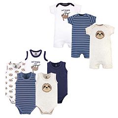 Hudson Baby Infant Boy Cotton Bodysuits, Gray Safari Life, 3-6 Months