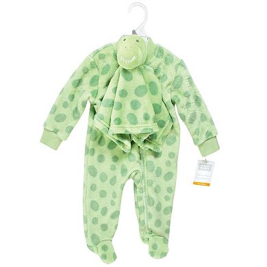 Hudson Baby Infant Boy Flannel Plush Sleep and Play and Security Toy, Trex, 6-9 Months