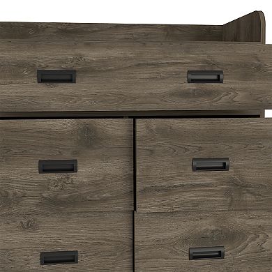 DEPOT E-SHOP Neptune Dresser, Four Drawers, Four Legs, Superior Top, Dark Brown