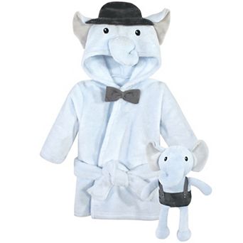 Infant Boy Plush Bathrobe and Toy Set