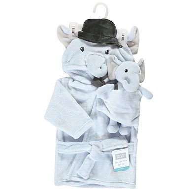 Infant Boy Plush Bathrobe and Toy Set