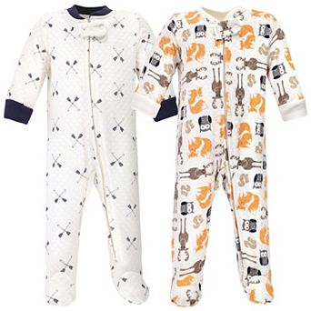 Infant Boy Premium Quilted Zipper Sleep and Play 2 pk