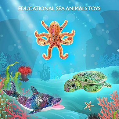 Sea Animals Plush Toys Set Of 3 Ocean Sea Creatures Octopus Dolphin And Sea Turtle Stuffed Animal