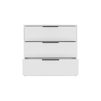 DEPOT E-SHOP Egeo 3 Drawers Dresser, Superior Top, White