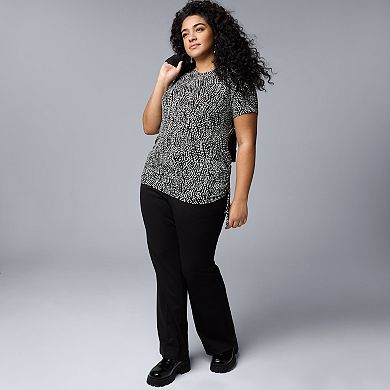 Plus Size Simply Vera Vera Wang Side Ruched Tee