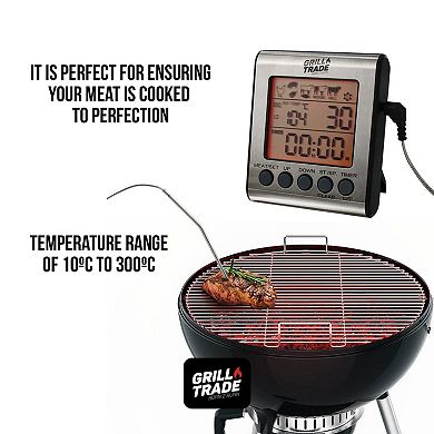Instant Digital Meat Thermometer With Probe, Electric Meat Temperature Probe For Grill Or Bbq Smoker