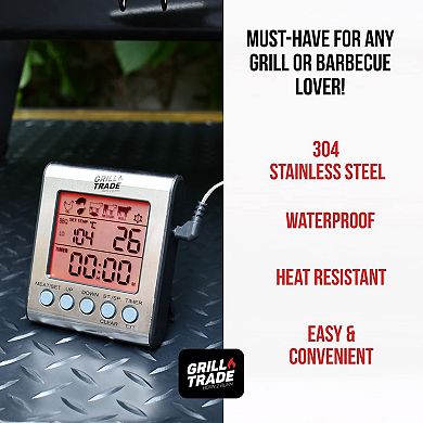Instant Digital Meat Thermometer With Probe, Electric Meat Temperature Probe For Grill Or Bbq Smoker